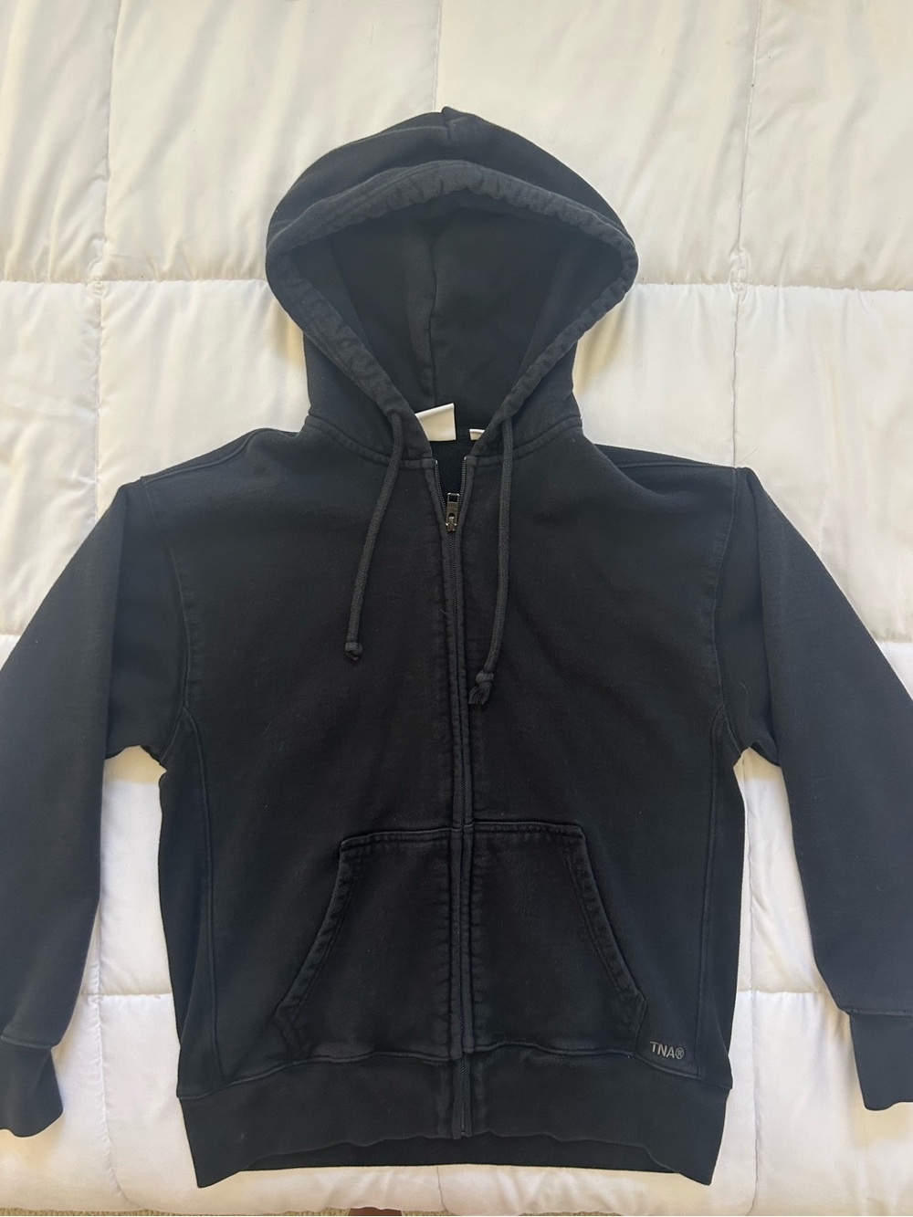 Aritzia Tna Black Sweatfleece Hoodie